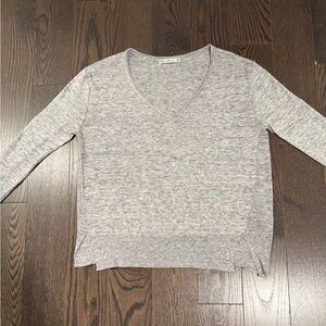 Zara Heather Gray Knit Long Sleeve Sweater